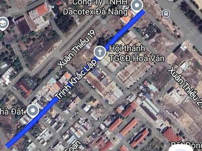 Lô đất góc 2mt sát biển - đường trịnh khắc lập xuân thiều 23 0
