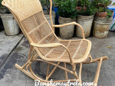 Ghế bập bênh thư giãn mây tre 2