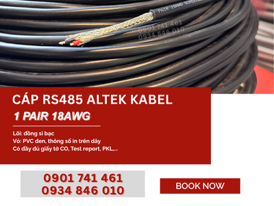Cáp tín hiệu RS485 18AWG 1 Pair Altek Kabel tại Đà Nẵng, Bình Định, Khánh Hòa 0