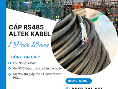 Cáp tín hiệu RS485 18AWG 1 Pair Altek Kabel tại Đà Nẵng, Bình Định, Khánh Hòa 1