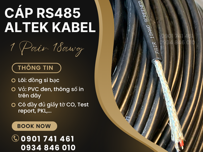 Cáp tín hiệu RS485 18AWG 1 Pair Altek Kabel tại Đà Nẵng, Bình Định, Khánh Hòa 2
