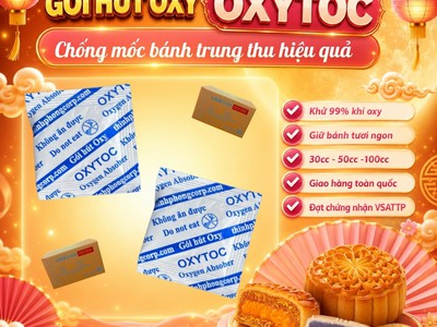 Gói hút oxy OXYTOC chống mốc cho bánh trung thu 0