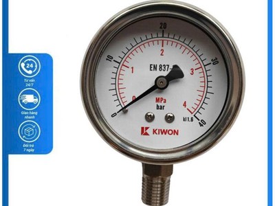 Cung cấp Đồng hồ áp suất P254 Kiwon dải đo 0-40 bar MPA Dantek chất lượng cao phục vụ công trình 0