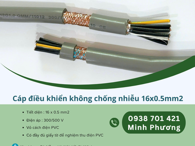 Cáp điều khiển không chống nhiễu 16x0.5mm2 hàng sẵn kho Đà Nẵng, Hà Nội, HCM 1