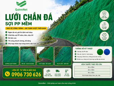 Lưới chắn vách đá chống sạt lở, lưới an toàn chống sói mòn sạt lở 0