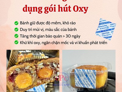 Khi bánh trung thu dùng gói hút oxy để chống mốc 0