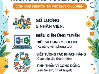 Công ty tnhh quỹ bảo vệ trẻ em dora tuyển dụng nhân sự hoạt động xã hội 0