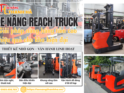 Xe nâng Reach Truck   Giải pháp tối ưu cho kho hàng lối đi hẹp 0