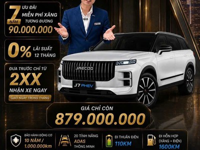 Jaecoo J7 Phev Ưu đãi 7 năm miễn phí xăng: 90TR 0