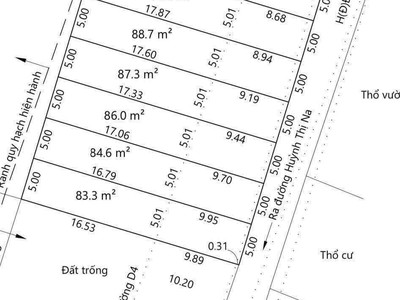 Bán 8 nền đất đẹp  5x26  đông thạnh hóc môn chỉ 3.6 tỷ/nền 0