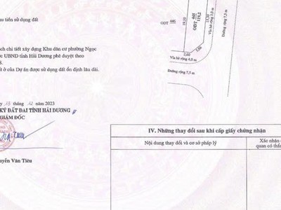 Bán đất KDC Ngọc Châu Đồng Triều, ph Ngọc Châu, TP HD, 119.2m2, mt 24m, đường 15.5m, hướng nam 2