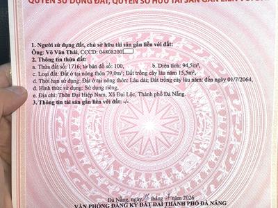 650triệu cho lô đất trung tâm Đại Hiệp - TP Đà Nẵng 2