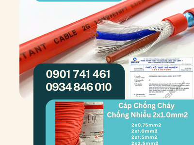 Cáp báo cháy 2x1.0 chống cháy, chống nhiễu sẵn Đà Nẵng, Huế, Quảng Trị 2