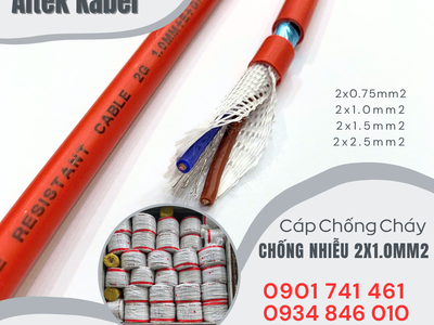 Cáp báo cháy 2x1.0 chống cháy, chống nhiễu sẵn Đà Nẵng, Huế, Quảng Trị 3