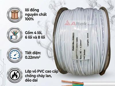 Cáp Tín Hiệu Báo Cháy Altek Kabel 4C x 0.22mm  Tại Hà Nội 1