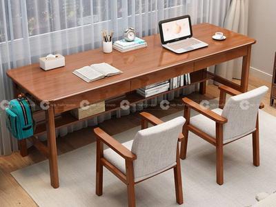 Bàn Làm Việc 2 Người Gỗ Tự Nhiên Hiện Đại Rất Được Ưa Chuộng 2