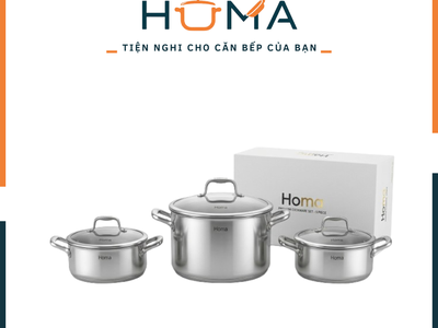 Bộ Nồi Inox 5 Lớp Cao Cấp 5 Món   Truyền Nhiệt Nhanh, Đáp Ứng Mọi Nhu Cầu Nấu Nướn 4