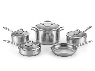 Bộ Nồi Inox 5 Lớp Cao Cấp 5 Món   Truyền Nhiệt Nhanh, Đáp Ứng Mọi Nhu Cầu Nấu Nướn 8