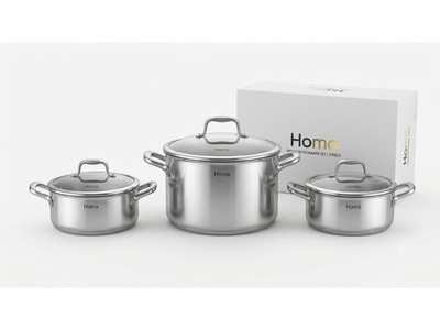 Bộ Nồi Inox 5 Lớp Cao Cấp 5 Món   Truyền Nhiệt Nhanh, Đáp Ứng Mọi Nhu Cầu Nấu Nướn 5