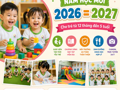 Trường Mầm non Dạ Chợ Thông Dụng Đồng hành cùng những năm tháng đầu đời của trẻ 0