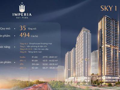 Cần bán căn góc 2pn duy nhất tòa sky 1 dự án imperia sky park - view đại lộ thăng long 1