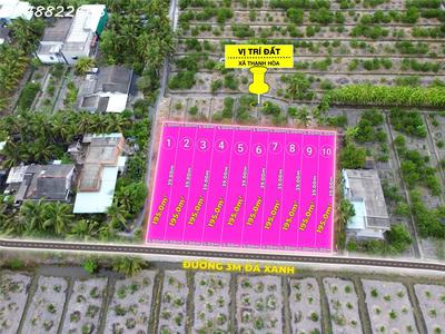 Siêu phẩm - bán đất thổ cư siêu đẹp tại ấp 5 thạnh hoà, bến lức, dt 195m2, giá đầu tư 0
