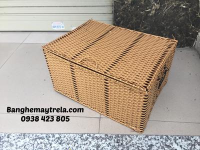 Rương nhựa giả mây đựng đồ 0