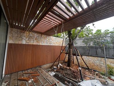 Thi công lắp đặt gỗ nhựa ngoài trời: ốp tường trần, lam chắn nắng, sàn gỗ nhựa 2
