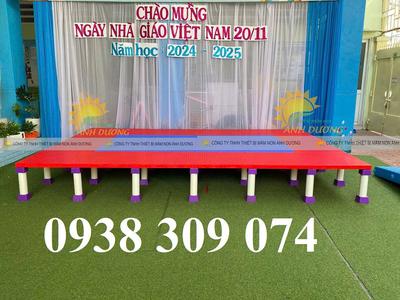 Bục sân khấu nhựa lắp ghép mầm non, sàn bục sân khấu cho mầm non bằng nhựa 2