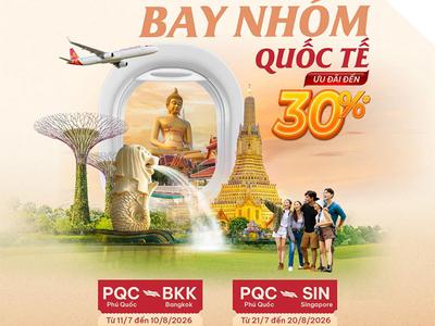 Bay nhóm tiết kiệm hơn với ưu đãi đến 30 từ Sun PhuQuoc Airways 0