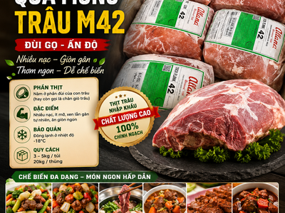Đùi Gọ Trâu M42 Ấn Độ Nhập Khẩu Thịt Nạc Ngọt, Giá Sỉ Toàn Quốc 0