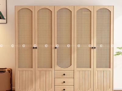Tủ Quần Áo Gỗ Tự Nhiên Thiết Kế Vintage Thanh Lịch 2