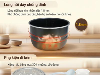 Nồi áp suất BlueStone PCB-5629 5L 900W - núm xoay dễ dùng 2