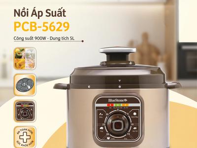 Nồi áp suất BlueStone PCB-5629 5L 900W - núm xoay dễ dùng 5