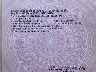 Chính chủ cần bán gấp lô đất đẹp giá tốt x. xuân viên, h. nghi xuân, t. hà tĩnh 0