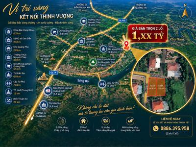 Hiếm: 2 lô liền kề 251,9m 2 sổ riêng lô góc 2 mặt tiền tại bác vọng đông - quảng phú-quảng 0