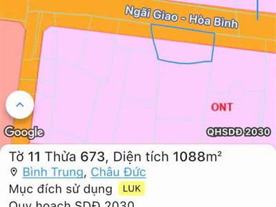 Bán đất mặt tiền mỹ xuân ngãi giao bình trung, châu đức 2
