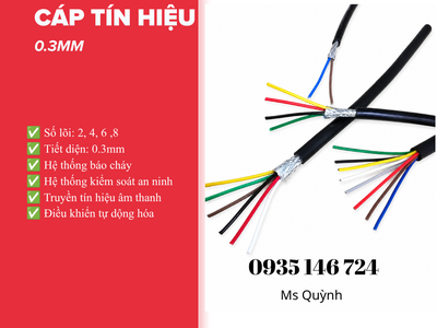 Cáp tín hiệu 2x0.3, 4x.0.3, 6x0.3, 8x0.3 Altek Kabel 0