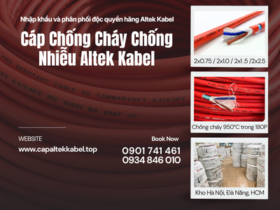 Dây tín hiệu chống cháy chống nhiễu 2x0.75/2x1.0/2x1.5/2x2.5 0