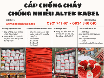 Dây tín hiệu chống cháy chống nhiễu 2x0.75/2x1.0/2x1.5/2x2.5 1