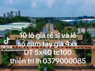 Chỉ từ 4xx triệu sở hữu đất thành phố 5x40m, sổ riêng, mặt tiền nhựa, sát khu công nghiệp 0