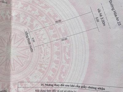 Lô đất mt đường hoà an 23 phường an khê tp đà nẵng 0