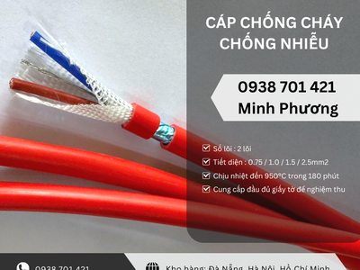 Cáp chống cháy chống nhiễu 2x0.75mm    Truyền tín hiệu ổn định Thanh Hóa, Bắc Ninh 2