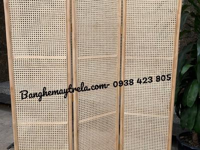 Bình phong mây tự nhiên lưới mắt cáo 1