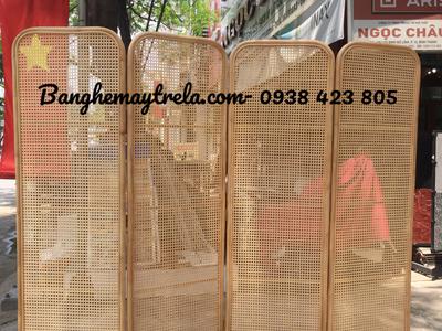 Bình phong mây tự nhiên lưới mắt cáo 2