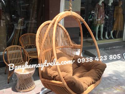 Ghế xích đu mây tự nhiên treo ban công 2