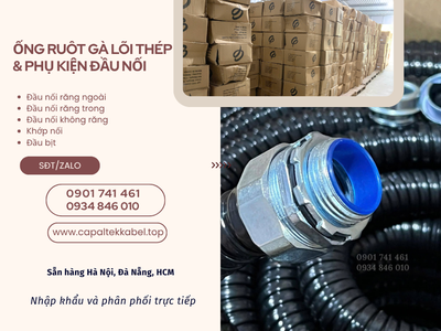 Ống ruột gà lõi thép phi 16, phi 20, phi 25, phi 32 tại Đà Nẵng 2
