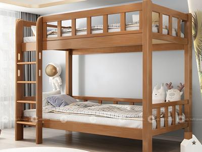 Giường Tầng Gỗ Tự Nhiên Thiết Kế Thông Minh An Toàn 2
