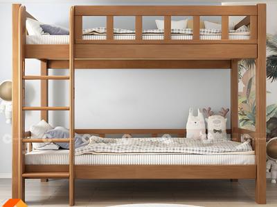 Giường Tầng Gỗ Tự Nhiên Thiết Kế Thông Minh An Toàn 1