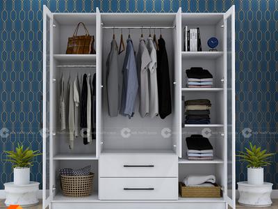 Tủ Quần Áo Cánh Kính Cánh Mở Hiện Đại 2